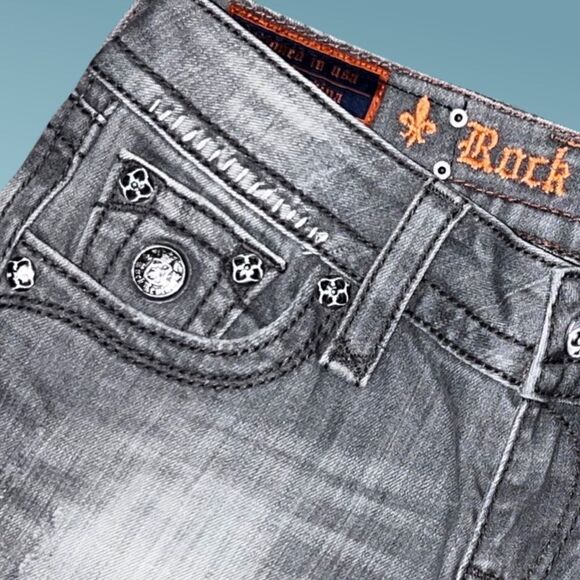 Rock Revival Low Rise Celine Capri Jeans Size 28” Waist Bag #3 - Picture 3 of 6